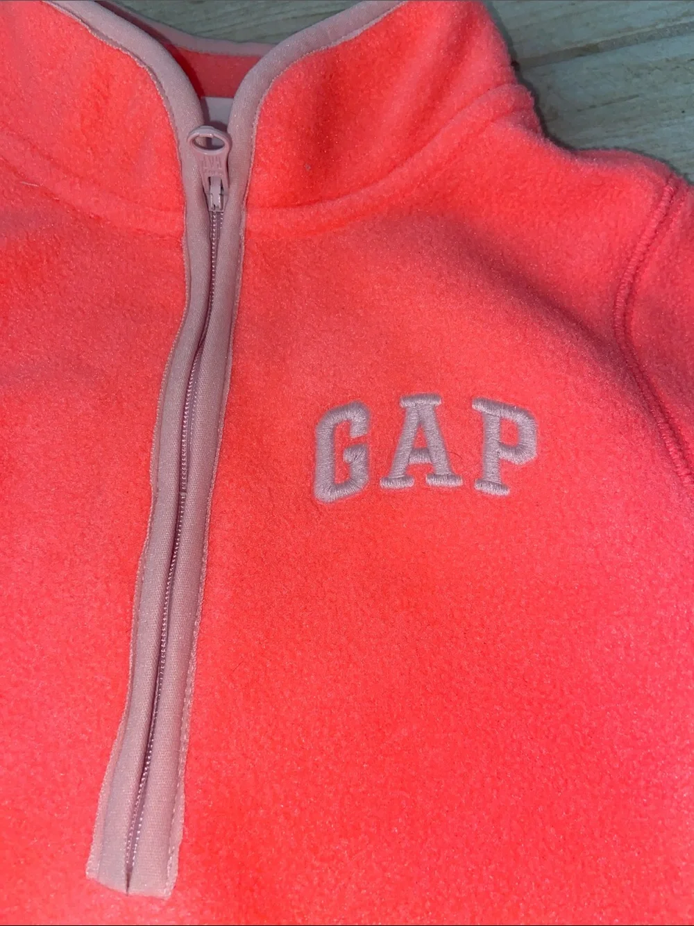 GAP Original Retro Kids 5T Navy Hooded Zip Jacket Pink Half-Zip Fleece Sweater